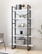 vidaXL 5-етажна библиотека бяла 100x30x175 см инженерна дървесина