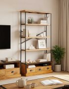 vidaXL 5-етажно бюро Натурално 100 x 30 x 180 см Солидно мангово дърво