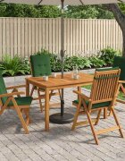 vidaXL 5-Piece Garden Dining Set 4-местни Зелено