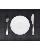 vidaXL 6 Bamboo Placemats 30 x 45 cm Black