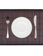 vidaXL 6 Bamboo Placemats 30 x 45 cm Dark Brown
