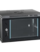 vidaXL 6U стенен мрежов шкаф 19" IP20 53x40x30 см