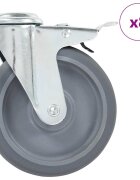 vidaXL 8 бр въртящи се колела с отвори за болт 125 мм