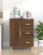 vidaXL 817335 Сайдборд Кафяв дъб 695x34x90 см инженерно дърво