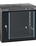 vidaXL 9U стенен мрежов шкаф 19" IP20 53x40x45 см