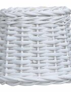 vidaXL Абажур плетена ракита 25x17 см бял
