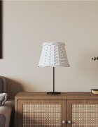 vidaXL Абажур за лампа бял Ø15x12 см ракита