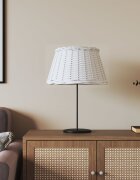 vidaXL Абажур за лампа бял Ø15x30 см ракита