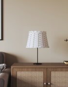 vidaXL Абажур за лампа бял Ø20x15 см ракита
