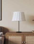 vidaXL Абажур за лампа бял Ø38x23 см ракита