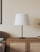 vidaXL Абажур за лампа бял Ø40x26 см ракита