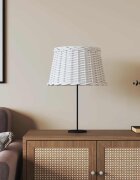 vidaXL Абажур за лампа бял Ø45x28 см ракита