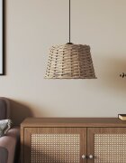 vidaXL Абажур за таванна лампа кафяв Ø38x23 см ракита
