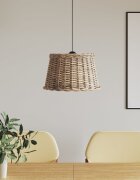 vidaXL Абажур за таванна лампа кафяв Ø45x28 см ракита