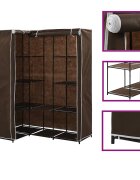vidaXL Ъглов гардероб кафяв 130x87x169 см