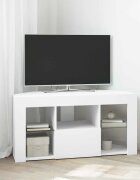 vidaXL Ъглов кабинет за LED телевизор 100 x 40 x 50 cm Бяло