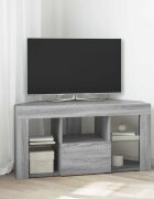 vidaXL Ъглов кабинет за LED телевизор 100 x 40 x 50 cm Сив Сонома
