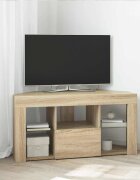 vidaXL Ъглов кабинет за LED телевизор 100 x 40 x 50 cm Сонома дъб