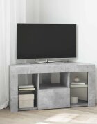 vidaXL Ъглов кабинет за LED телевизор 100 x 40 x 50 cm Циментено сиво