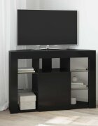 vidaXL Ъглов кабинет за LED телевизор 100x40x68см Черно