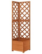 vidaXL Ъглов плантер с пергола 40x40x150 см чам масив