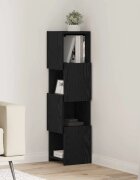 vidaXL Ъглов шкаф 255x25x102см Инженерна дървесина Черния дъб