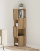 vidaXL Ъглов шкаф 255x25x102см Инженерна дървесина Дъб