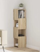 vidaXL Ъглов шкаф 255x25x102см Инженерна дървесина Сонома дъб