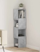 vidaXL Ъглов шкаф 255x25x102см Инженерна дървесина Циментено сиво