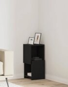 vidaXL Ъглов шкаф 255x25x55см Инженерна дървесина Черния дъб