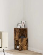 vidaXL Ъглов шкаф 255x25x55см Инженерна дървесина Димян дъб