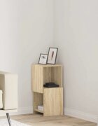 vidaXL Ъглов шкаф 255x25x55см Инженерна дървесина Сонома дъб