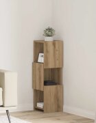 vidaXL Ъглов шкаф 255x25x80см Инженерна дървесина Дъб