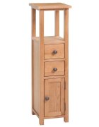 vidaXL Ъглов шкаф 26x26x94 см дъбов масив