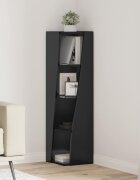 vidaXL Ъглов шкаф 275x27x102см Инженерна дървесина Черно