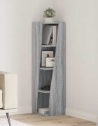 vidaXL Ъглов шкаф 275x27x102см Инженерна дървесина Сив Сонома