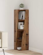 vidaXL Ъглов шкаф 275x27x102см Инженерна дървесина Старо дърво