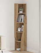 vidaXL Ъглов шкаф 275x27x140см Инженерна дървесина Дъб