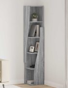 vidaXL Ъглов шкаф 275x27x140см Инженерна дървесина Сив Сонома