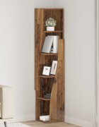 vidaXL Ъглов шкаф 275x27x140см Инженерна дървесина Старо дърво