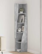vidaXL Ъглов шкаф 275x27x140см Инженерна дървесина Циментено сиво