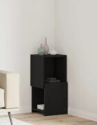 vidaXL Ъглов шкаф 305x30x65см Инженерна дървесина Черния дъб