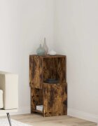 vidaXL Ъглов шкаф 305x30x65см Инженерна дървесина Димян дъб