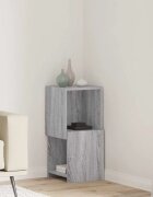 vidaXL Ъглов шкаф 305x30x65см Инженерна дървесина Сив Сонома