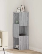 vidaXL Ъглов шкаф 305x30x95см Инженерна дървесина Сив Сонома