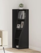 vidaXL Ъглов шкаф 32x32x102см Инженерна дървесина Черно