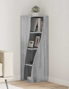 vidaXL Ъглов шкаф 32x32x102см Инженерна дървесина Сив Сонома