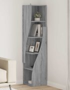 vidaXL Ъглов шкаф 32x32x140см Инженерна дървесина Сив Сонома