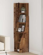 vidaXL Ъглов шкаф 32x32x140см Инженерна дървесина Старо дърво