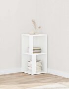 vidaXL Ъглов шкаф бял 33x33x67 см инженерно дърво
